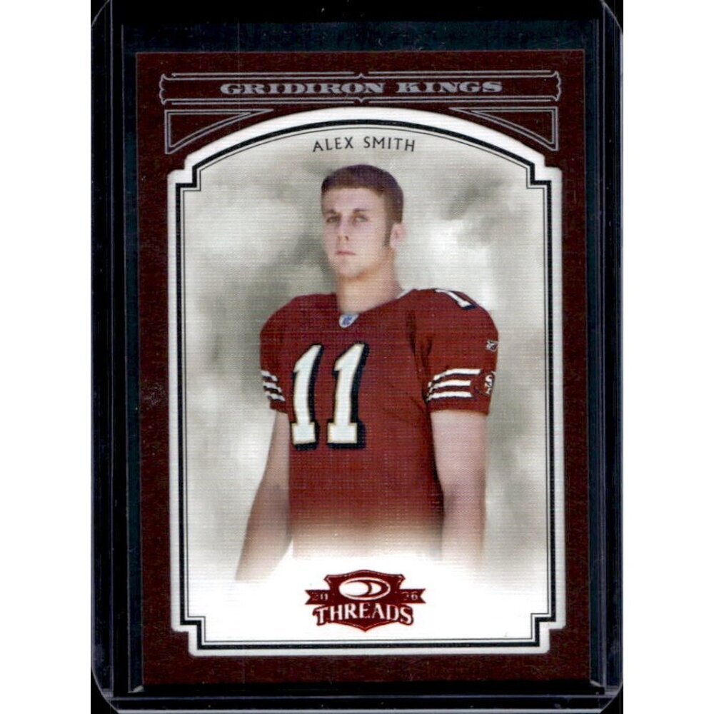2006 Donruss Threads Alex Smith Pro Gridiron Kings Framed Red #69/100